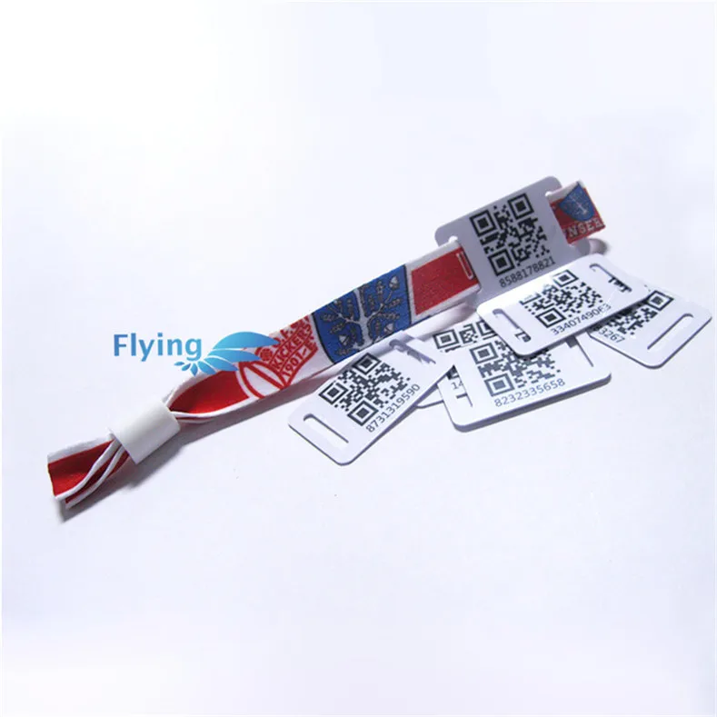 high quality rfid wristbands,rfid smart wristband card tag,printed fabric QR rfid bracelet