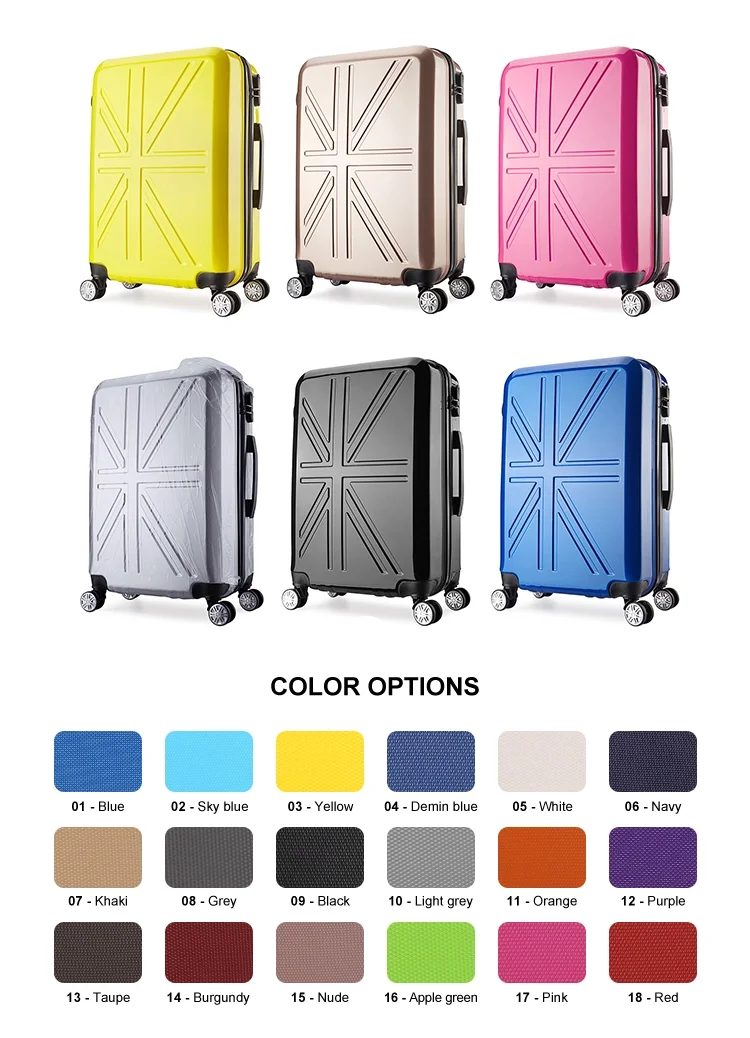 Professional factory OEM travel trolley carry-on brand luggage set