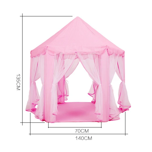 CC-13 Hot selling toy tent for kids indoor kids play Pink Princess Castle Tent