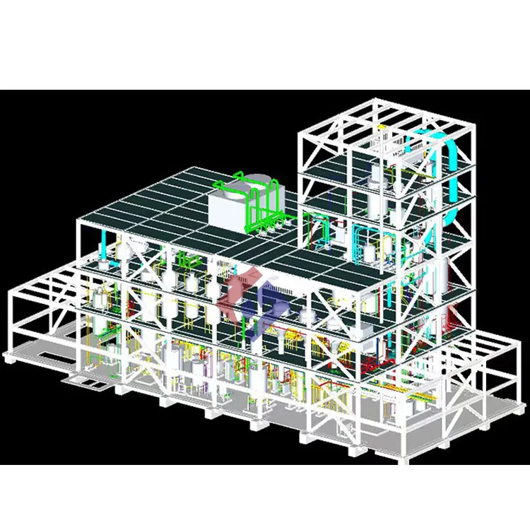 Full refined production cooking oil line soya deodorization refinery oil machine