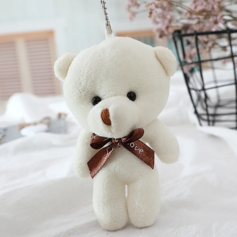 Hot sale High quality Customized Wholesale Cute Stuffed Teddy Bear keychain Plush Toy pendants Great Gift  for Kids