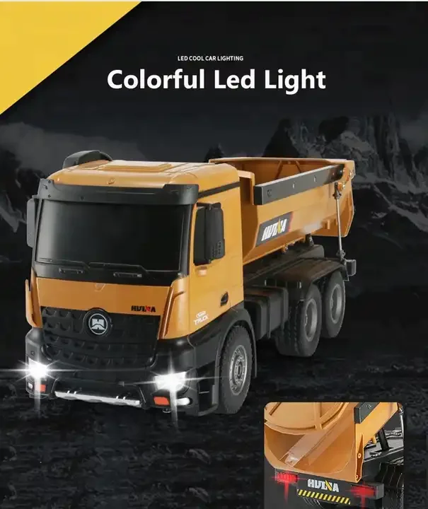 1:14  Huina 1573 573 Alloy car remote control 10 channel RC trunk mini model diecast car Max load 25kgs