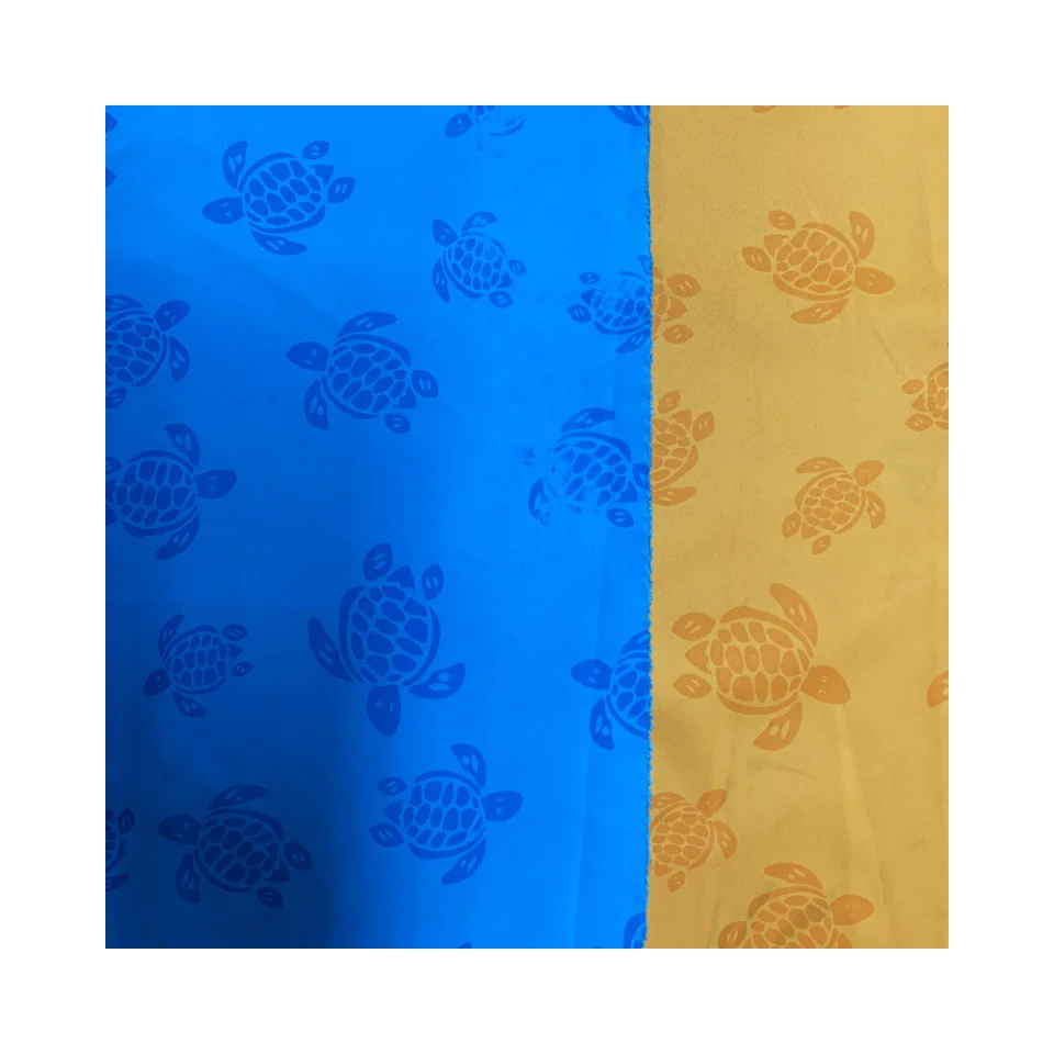 High Quality Waterproof Water discoloration magic peach skin fabric 100% polyester fabric for beach shorts
