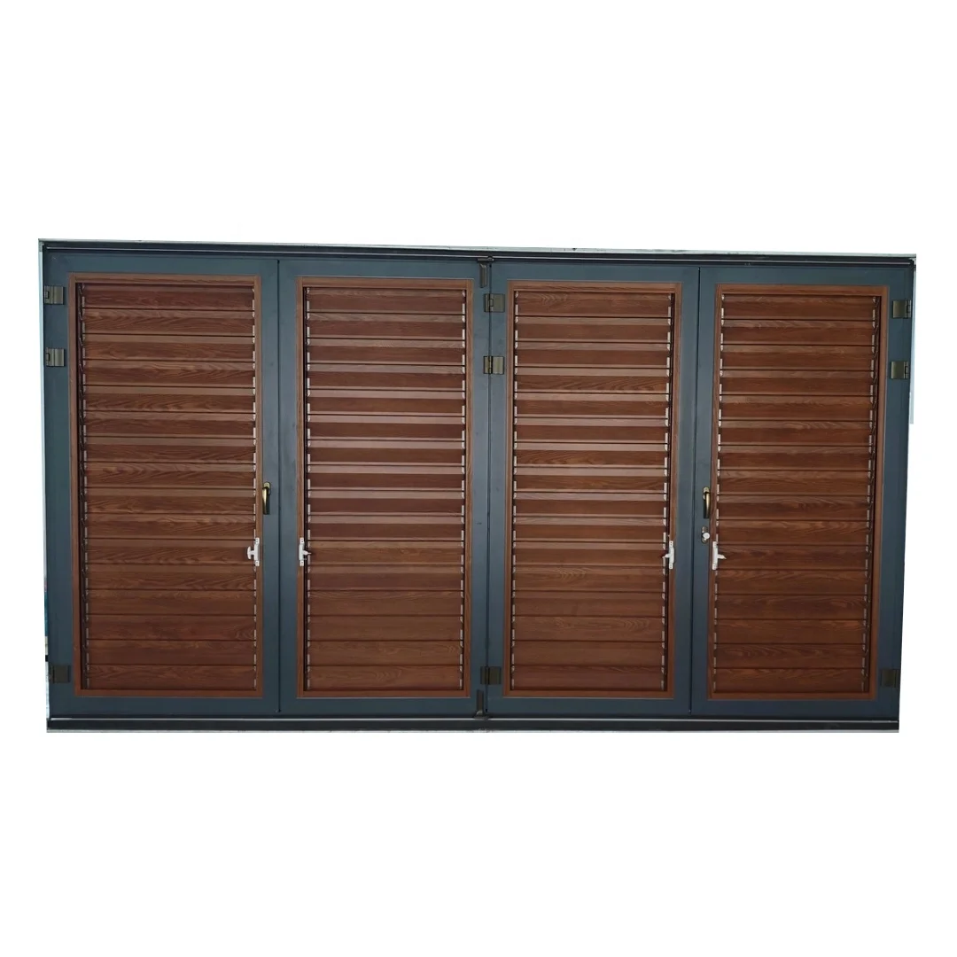 Electric/Manual Aluminum Louver Outdoor Louvers Aluminum Frame Window and bi-fold door Louvered Shutters SunShade automatic vent