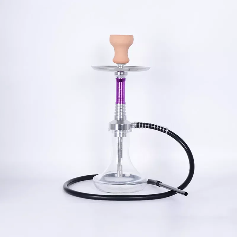 NEW Design Aluminum Hookah Set Shisha with Accessories Glass Vase Huka Sheesha Portable Nargile Hookah