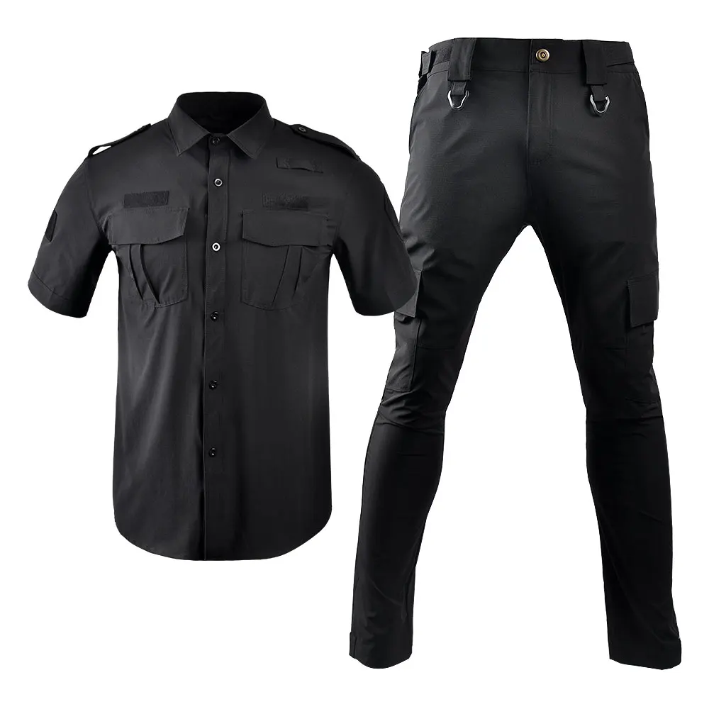 Quick Drying Full Body Dust-Proof Suit Security Guard Uniform with Short Sleeve