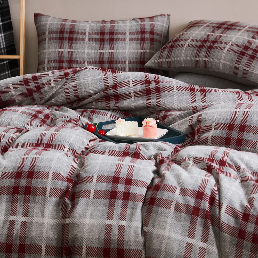 Упаковка под заказ, высокое качество, мягкий 100% хлопок, жаккардовый вязаный плохой лист, Комплект постельного белья из хлопка