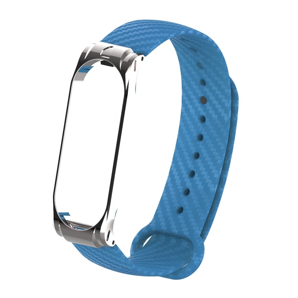ODM holdmi brand 430210 series acid blue color lightweight miband4 silicone watch belt for xiaomi