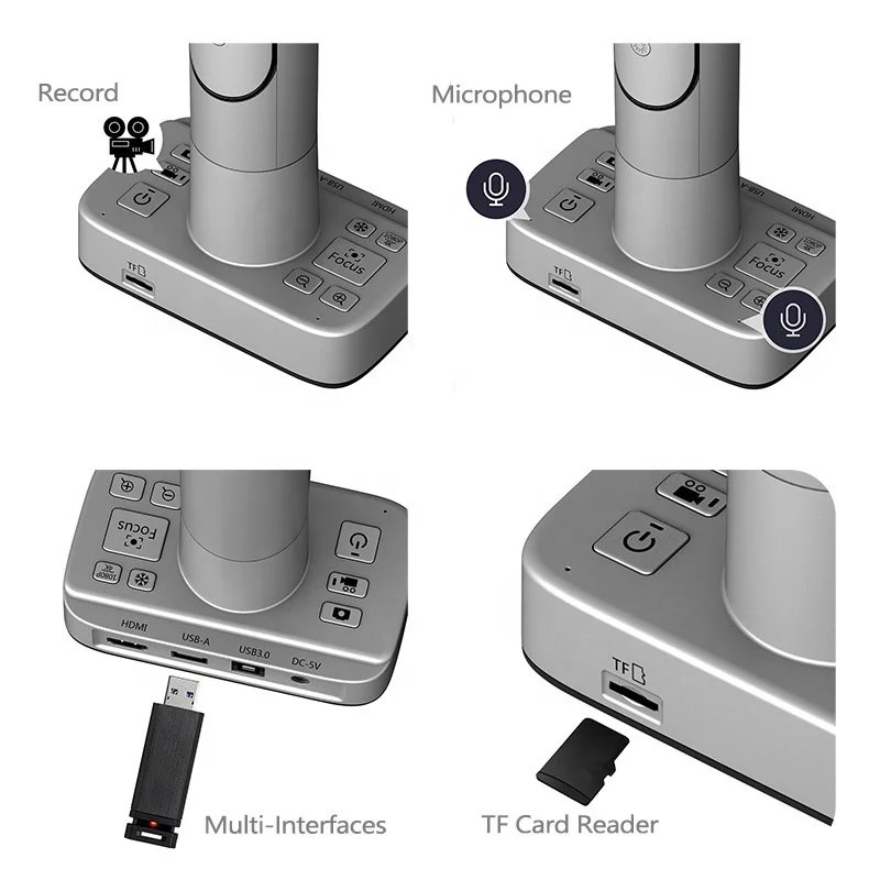 Factory Directly Supply Desktop Portable HDMI-Port Visualizer A3 Shot Lamp Document Scanner For Learning