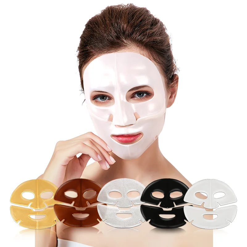 Private Label Bio Beauty Hydrating Whitening Moisturizing Gold Collagen Organic Crystal Sheet Facial Mask Logo
