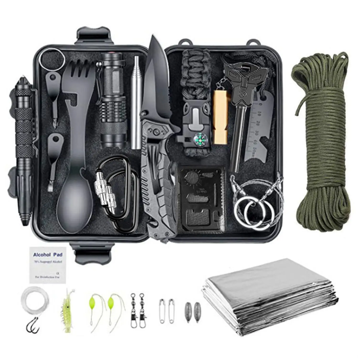 Outdoor Camping Emergency Survival Kit Gears Other Camping Hiking climbing Products Multipurpose Survival Kit