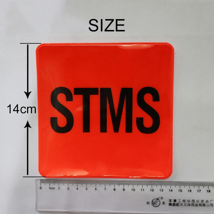 W011A Hi-Vis Orange STMS Label Patch On Safe Vests For NZTA Site Traffic Management Supervisor
