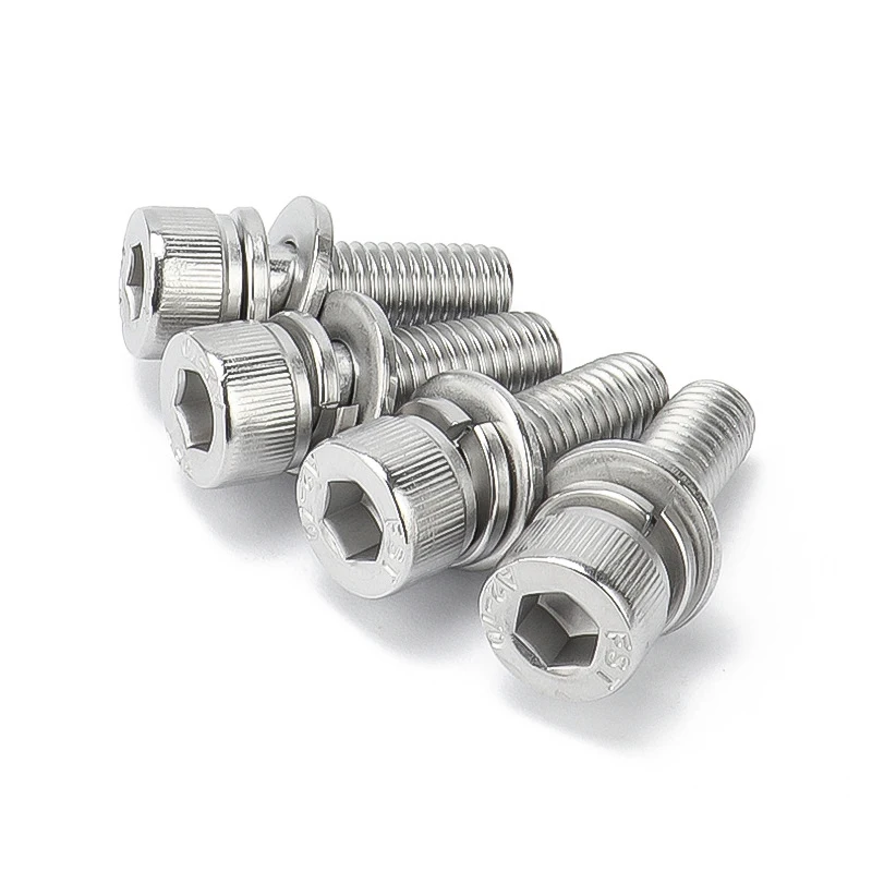 S-18 DIN standard cylindrical head nut set hexagonal socket set screws M2-M12 stainless steel bolts and nuts