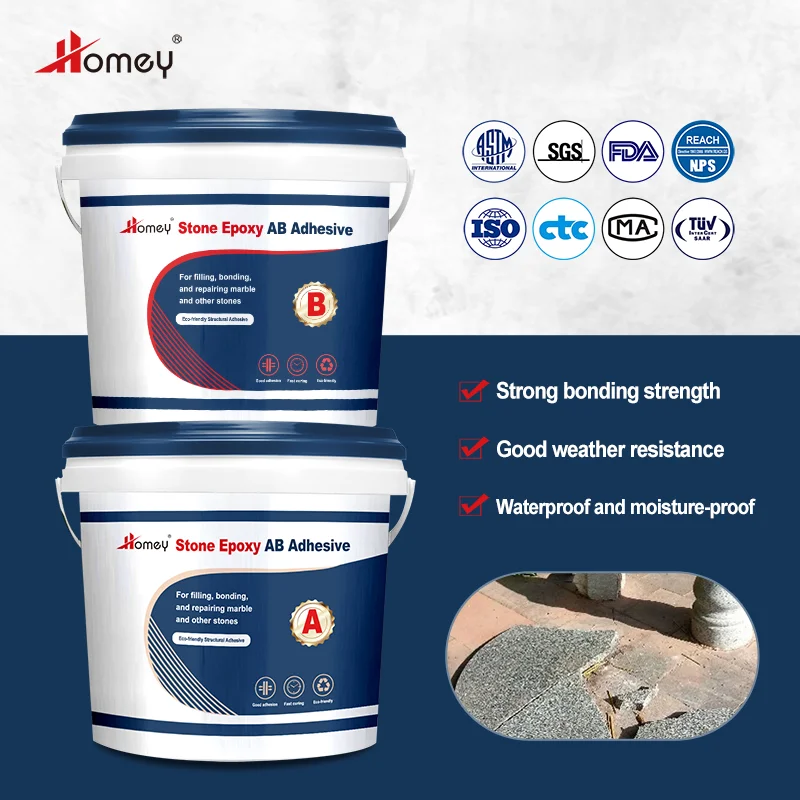 Homey High Bonding Dry Hanging Structural Adhesive Stone Epoxy A B Glue