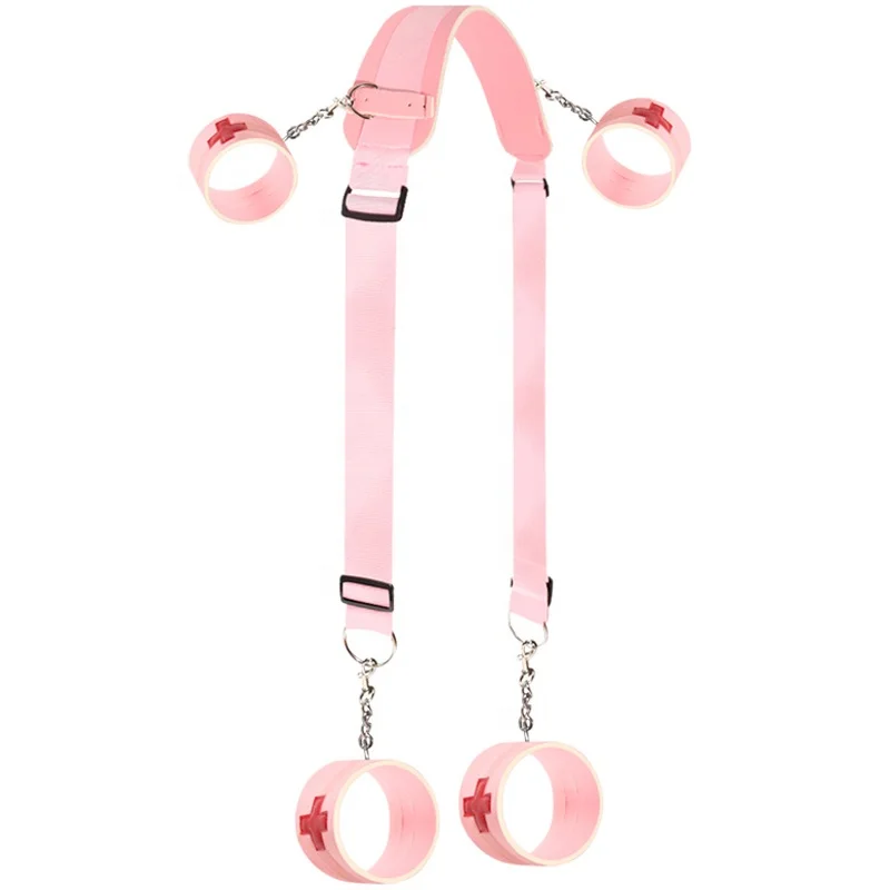 Sex Toys Slave Fetish BDSM Japanese Bondage Suit Adult SM Handcuffs Foot Cuffs Open Leg Bondage Gear