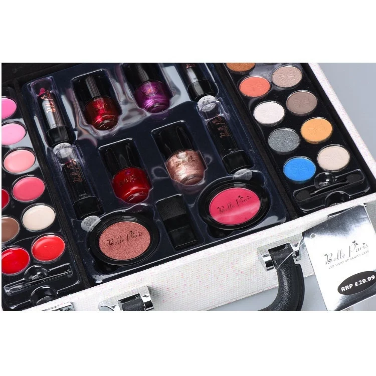 
Personalized Full Big Professional Beauty Cosmetics kit All In One light up Makeup gift Set 