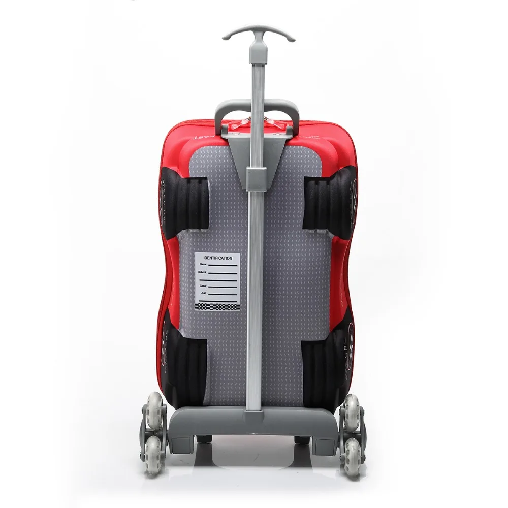 Kids cars Travel Luggage 3D stereo Climb stairs Pull rod box cartoon child pencil box children COOL school suitcase Boarding box