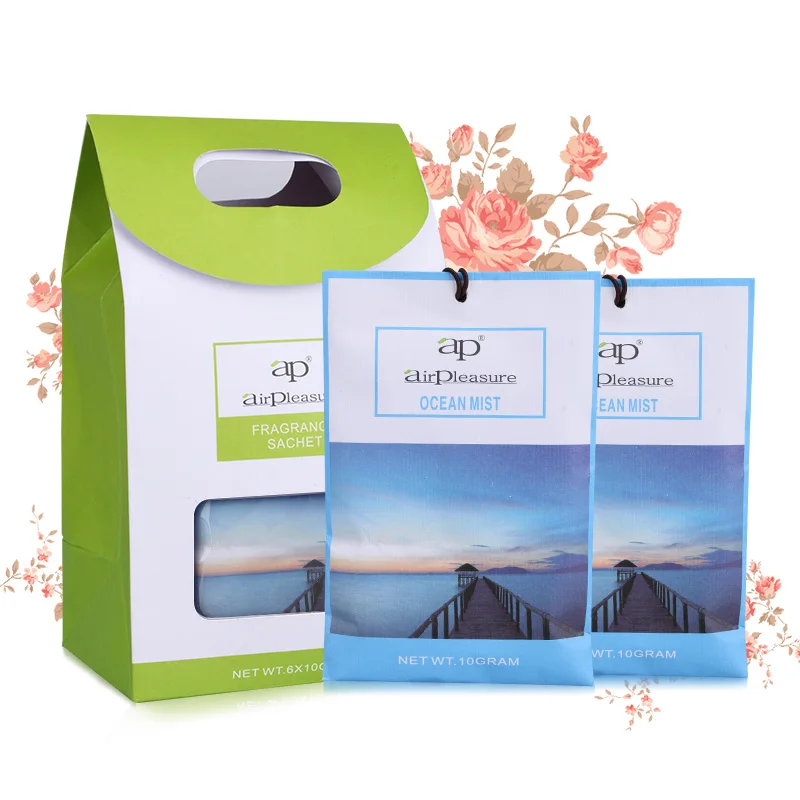 New Design Foshan 10g Cafes and Coffee Shops Vermiculite Orange Fragrance Blue Car air Freshener Clothes Wardrobe Scented Sachet