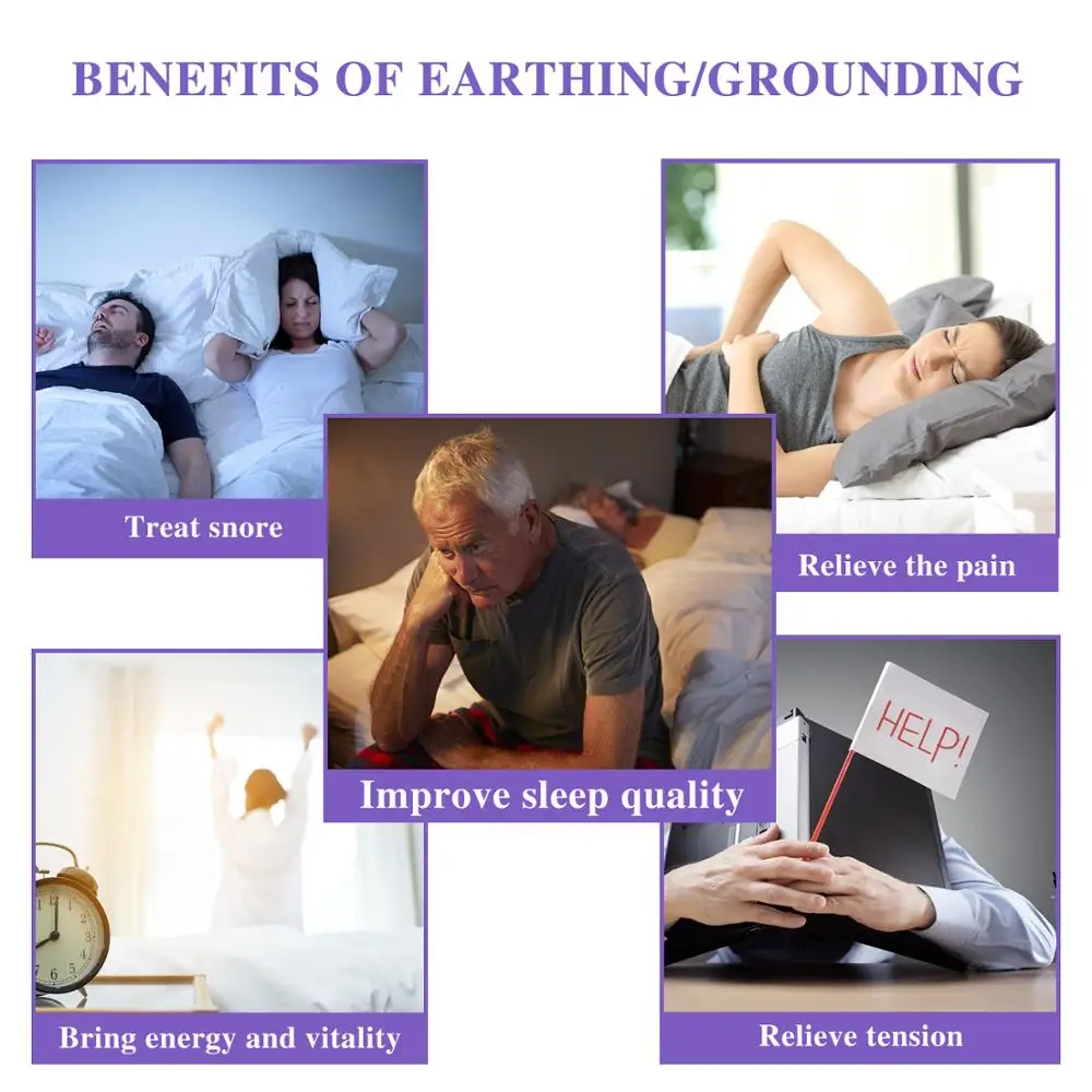 Grounding Mat for Bed Sleep Therapy Mats Earthing Cushions & Pads