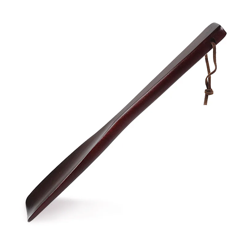 3 Size Wooden Shoe Horn for Kids Men Women Shoe Helper with Hanging Rope Durable Long Handle Shoehorn