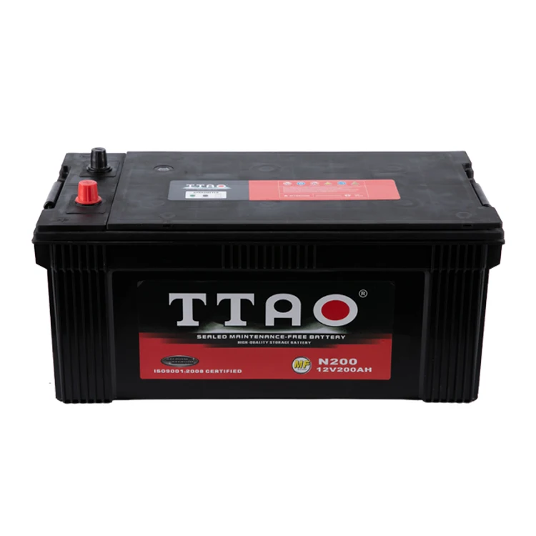 TOP Quality cheap Truck MF Battery use storage N200 12V/200AH agm stash starter car battery 200ah 12v