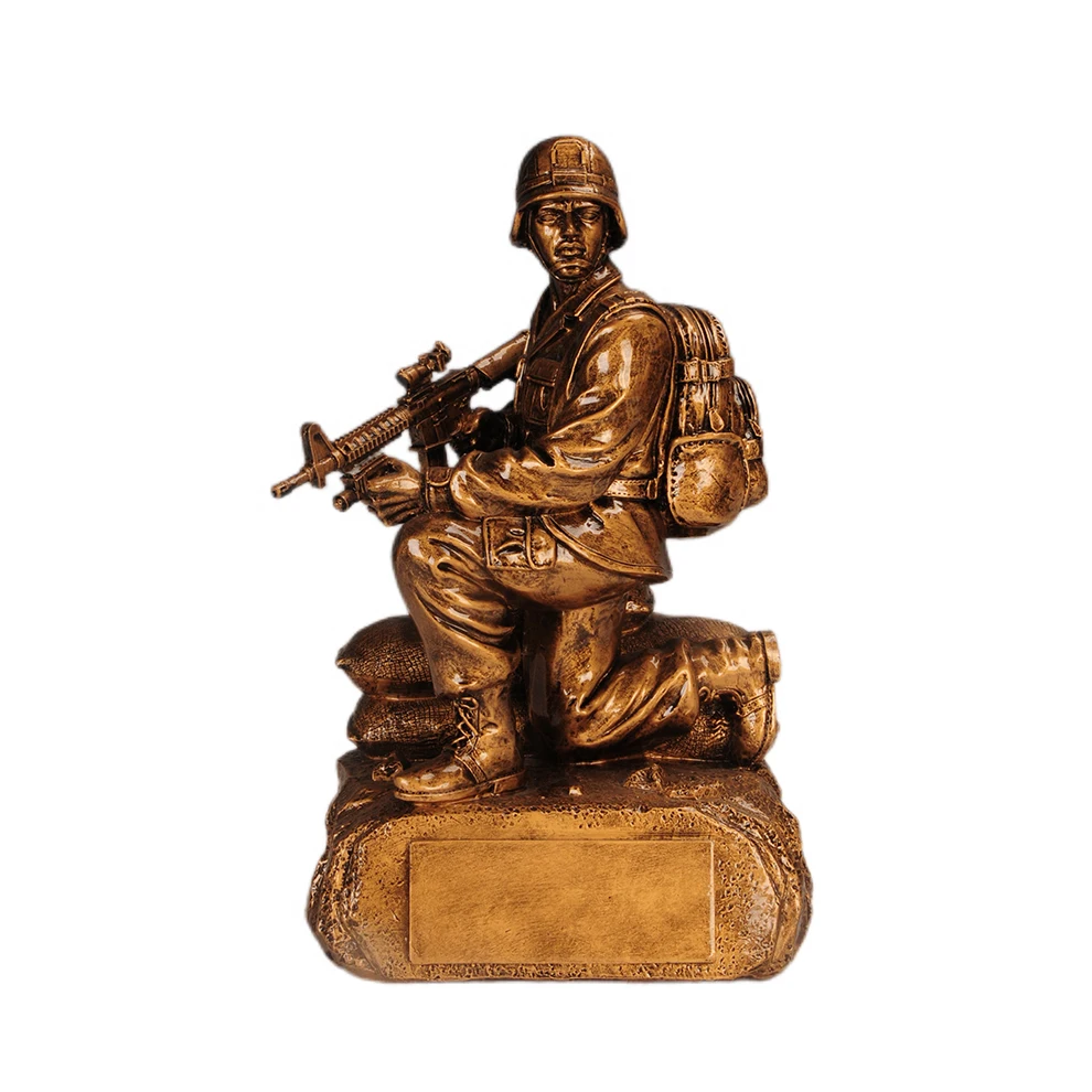 resin polyresin soldier trophy awards military trophy awards sculpture craft