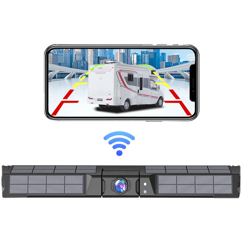 Wifi App Solar Licence  Plate Camera Wireless RV Camera outdoor Solar Magnetic Licence Camera Magnetic Stand Truck Rv Trailer