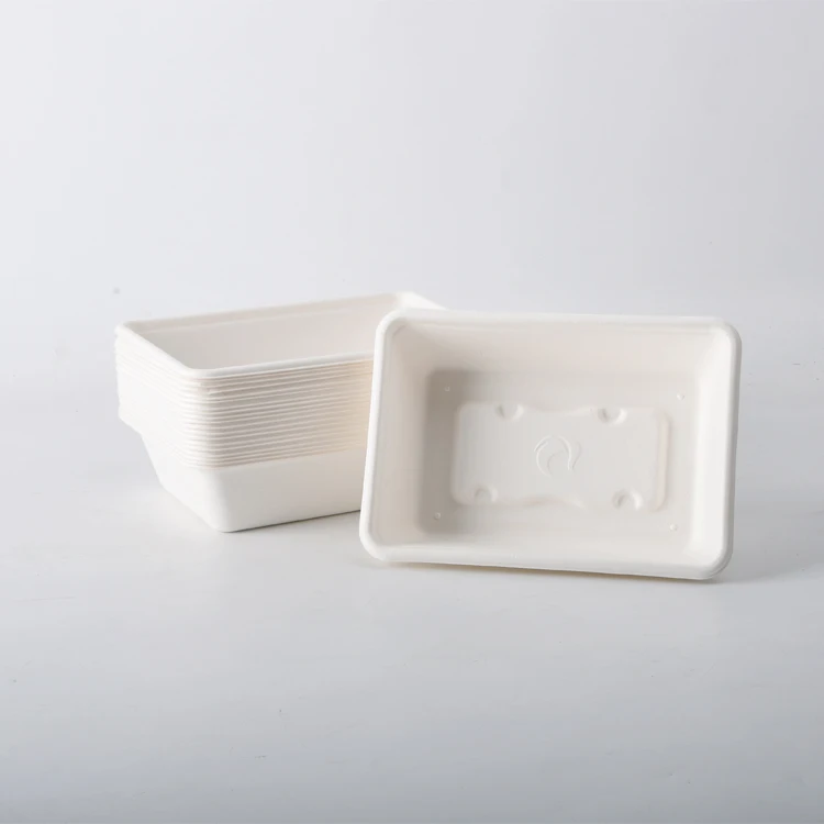 wholesale restaurant to go boxes biodegradable sugarcane pulp food container takeaway food packaging 650ml lunch box with lid