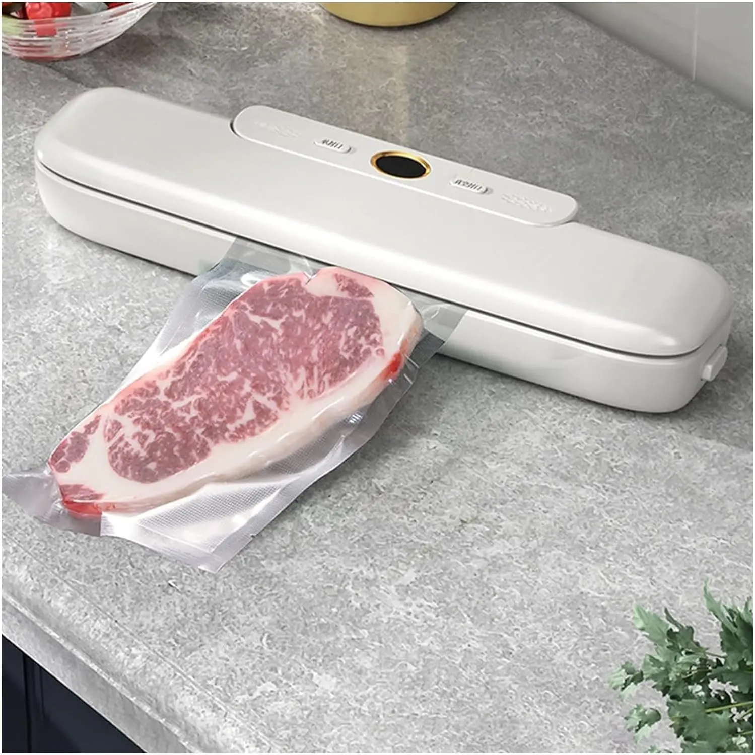 Portable Plastic Household Vacuum Food Sealer With Cutter 2 In 1 Heat Compact Mini Heat Bag Sealer