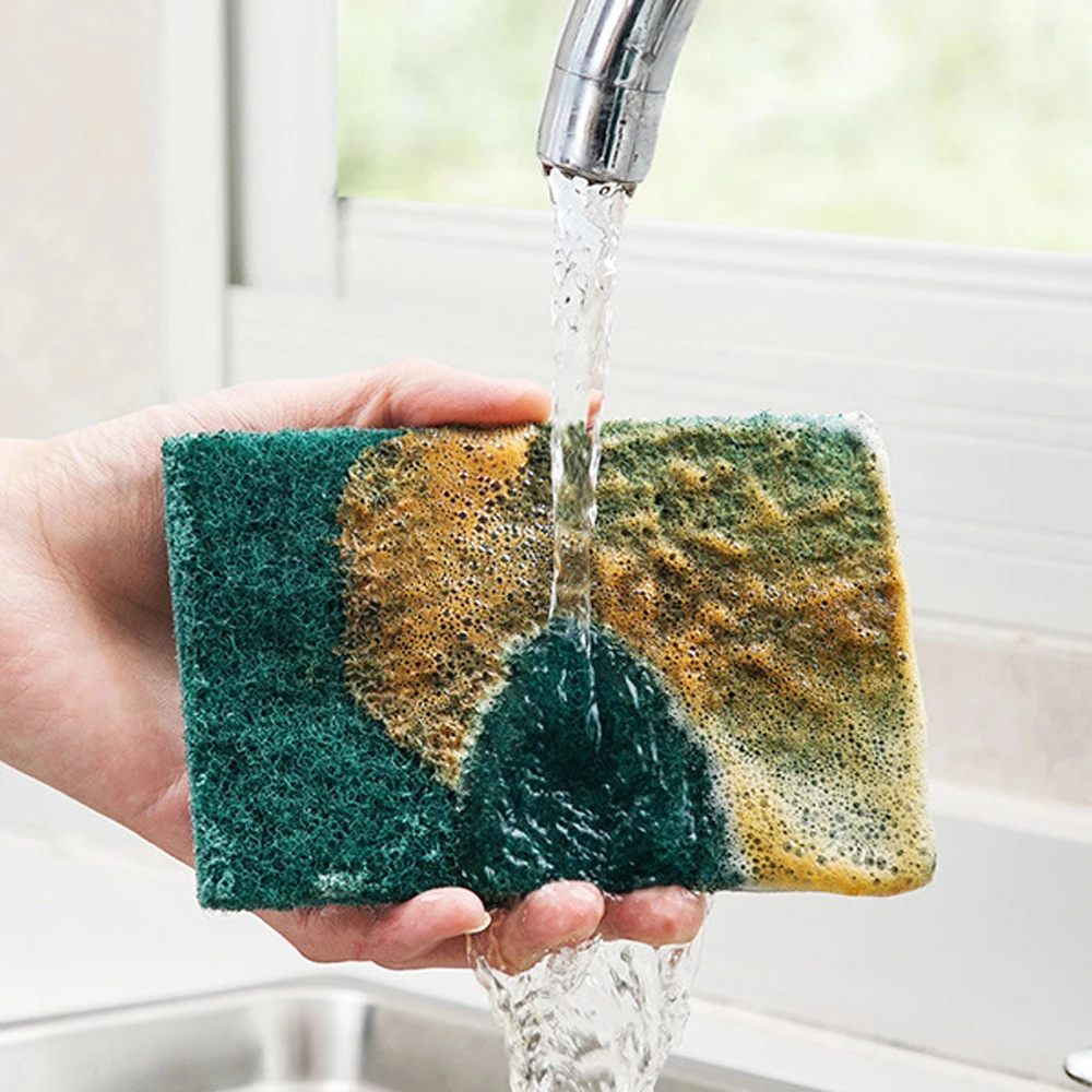 Кухонная мочалка, чистящая щетка, полиэфирные зеленые губки, кухонные мочалки