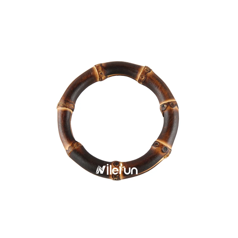 Round circle bamboo root connecting ring door window curtain drawer ring pull bamboo napkin ring