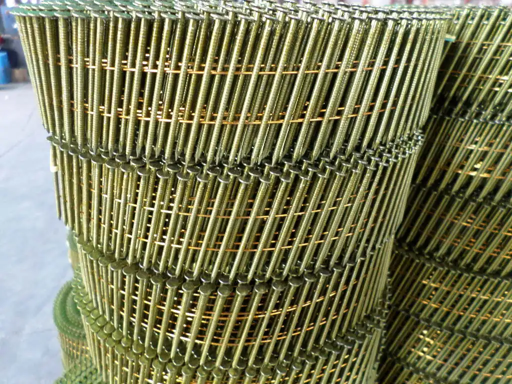 2-1/4' x0.099' Hi -loaded screw jumbo coil nail 1000 pcs-3000pcs/coil  for automatic wooden pallets machines making