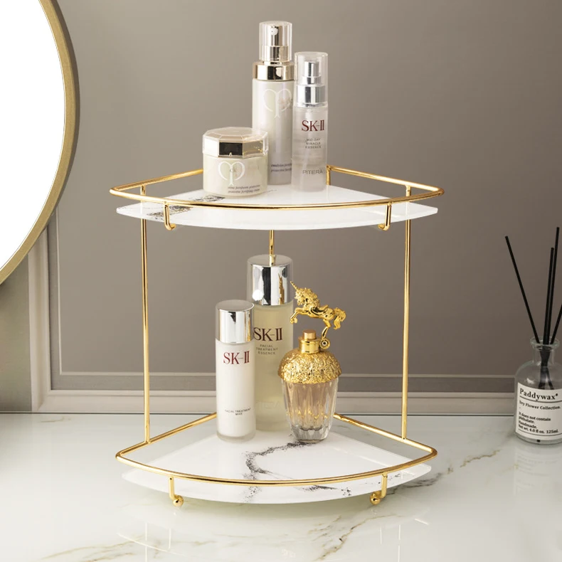 Storage Holders Gold Modern Luxury Nordic Furniture Storage Rack Shelves Bathroom Shelf Storage Organizer Holders For Bathroom