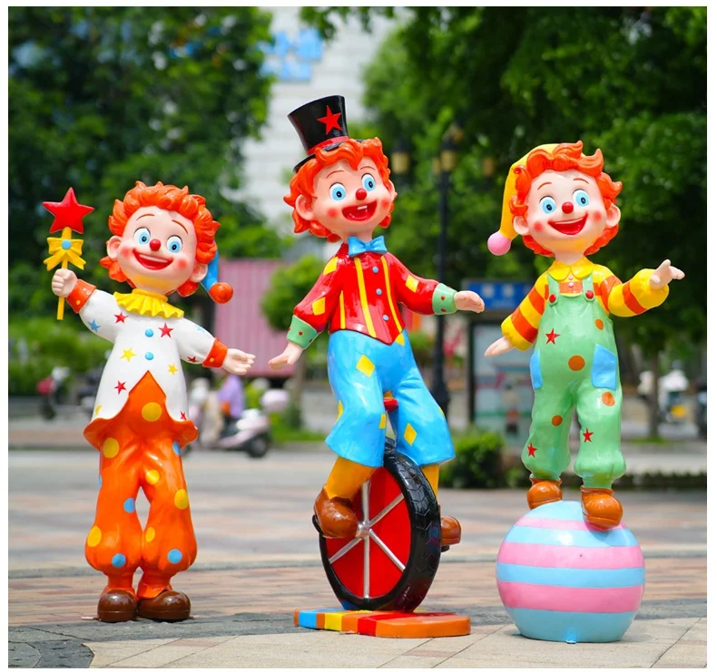 Outdoor cartoon character sculptures, circuses, clowns, amusement parks, shopping malls, park decorations
