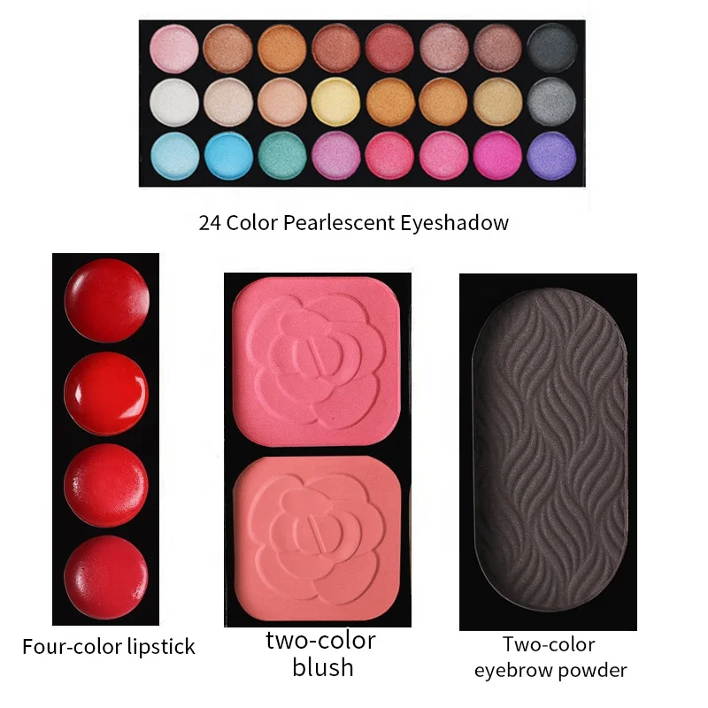 Wholesale Oem Cosmetics Professional Pressed Glitter Multichrome Eyeshadow Makeup Blush Palette High Pigment Eye Shadow
