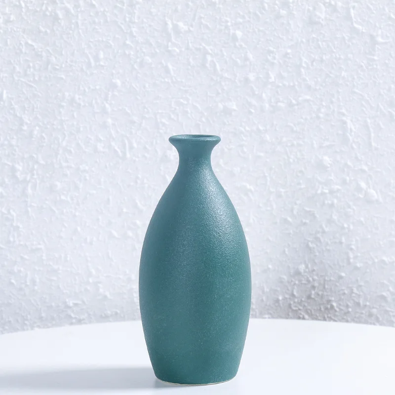 Modern Minimalist Farmhouse Decor Nordic Black White Porcelain Vases Style Home Decor Round Ceramic Vase