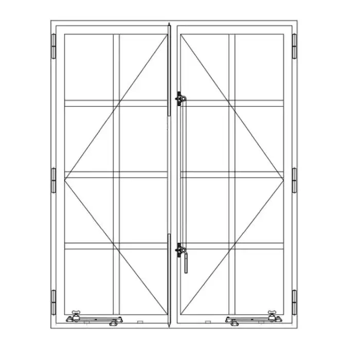 Double Glazed Aluminum Casement windows with drawing Casement Window with Grill Design and Mosquito Net