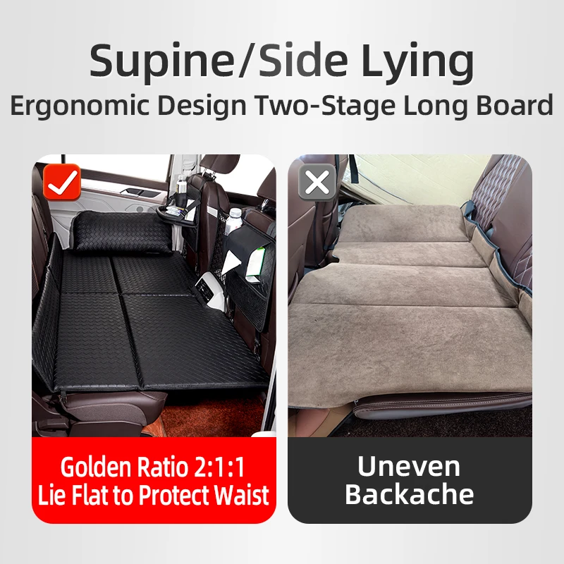 quick install Non Inflatable car back seat bed  double  camping mattress sleeping SUV mattress with Storage Bag adults boys girl