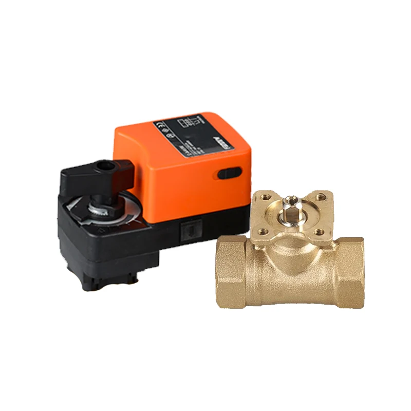 Winvall 24VDC/AC Actuator Electric Proportional Valve 0-10V/4-20mA Modulating Control Motorized Ball Valve with Manual Handle