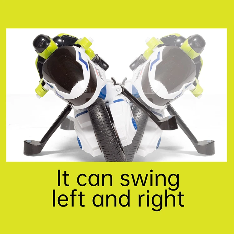 4CH 2.4G control motorcycle stunt police car model rc toys 360 degrees in situ rotation CVT speed