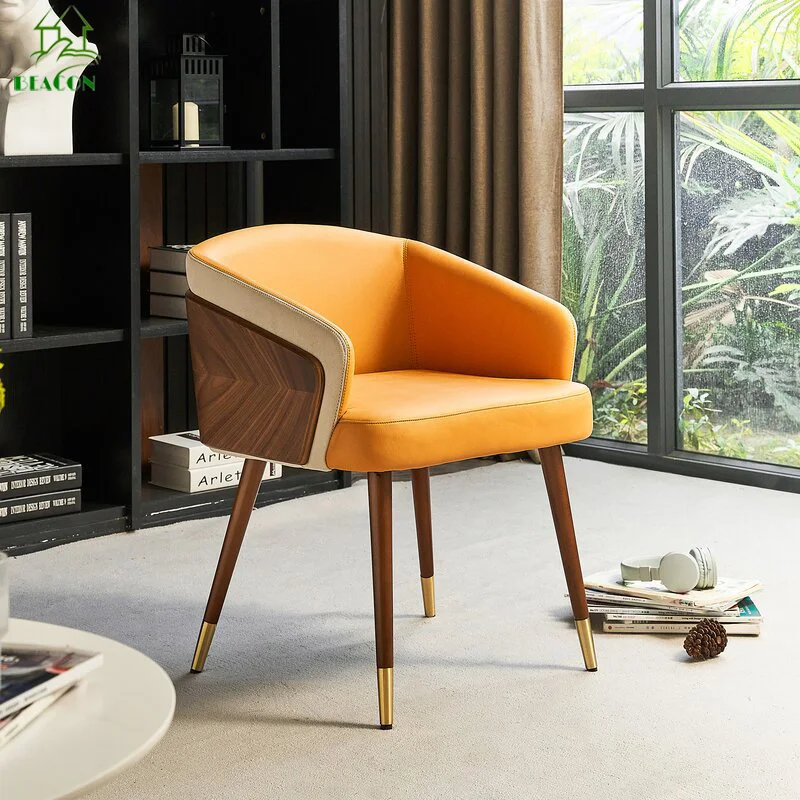 Latest Design Living Room Accent Chair Interior Home Furniture Italian Style Solid Wooden Dining Chair For Restaurant