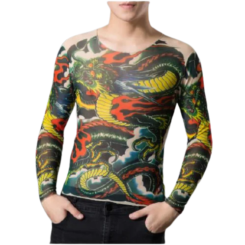 Long sleeve tattoo T-shirt