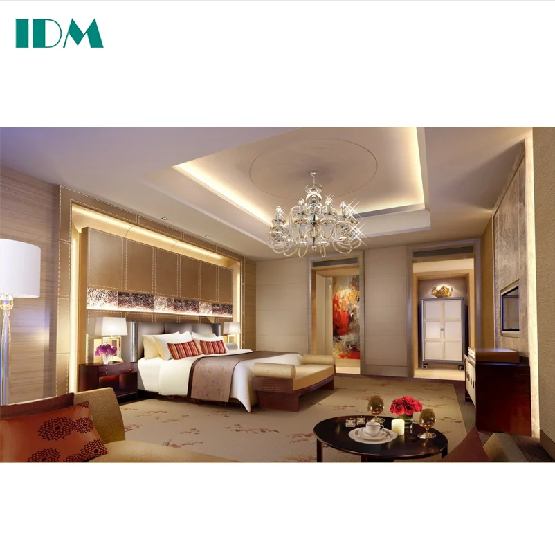 IDM-B729 Customize 5 star Luxury Sheraton Hotel bedroom sets furniture in China