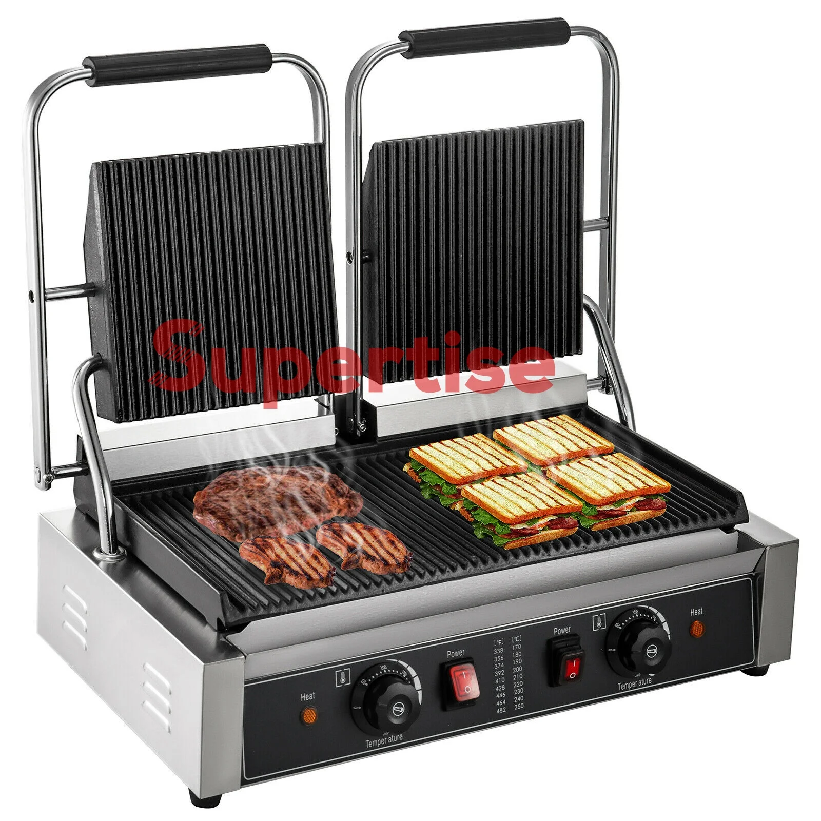 Restaurant Kitchen Equipment Supertise Snack food panini press grill /best quality panini grill sandwich maker /professional panini maker electric grill