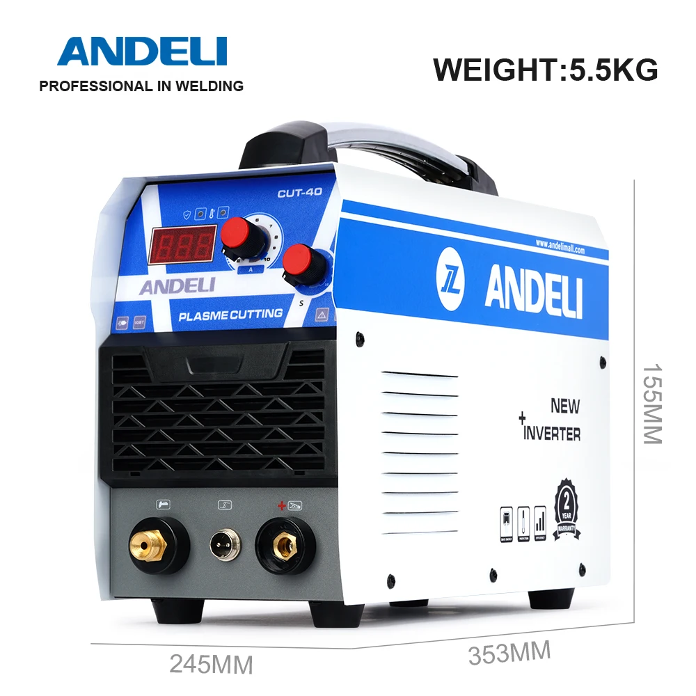 ANDELI Plasma Cutter CUT-40 HF Air Plasma Cutting Machine Inverter DC Digital Display IGBT Portable Metal Cutting Tool