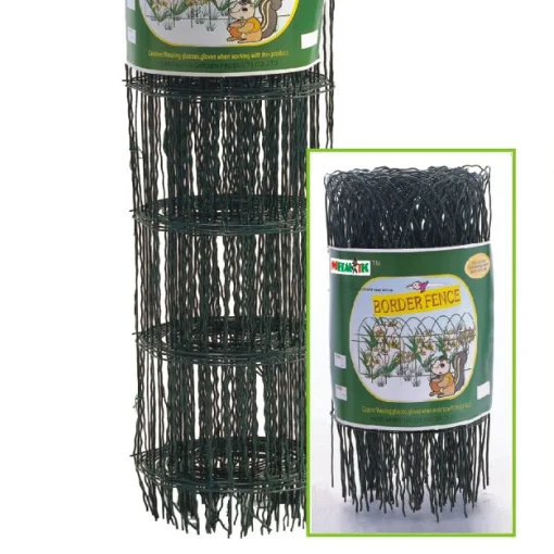 Flexible Garden Border Fence Weaving Fence With Scrolled Top Corrugated Vertical Wires For Garden or Home Use