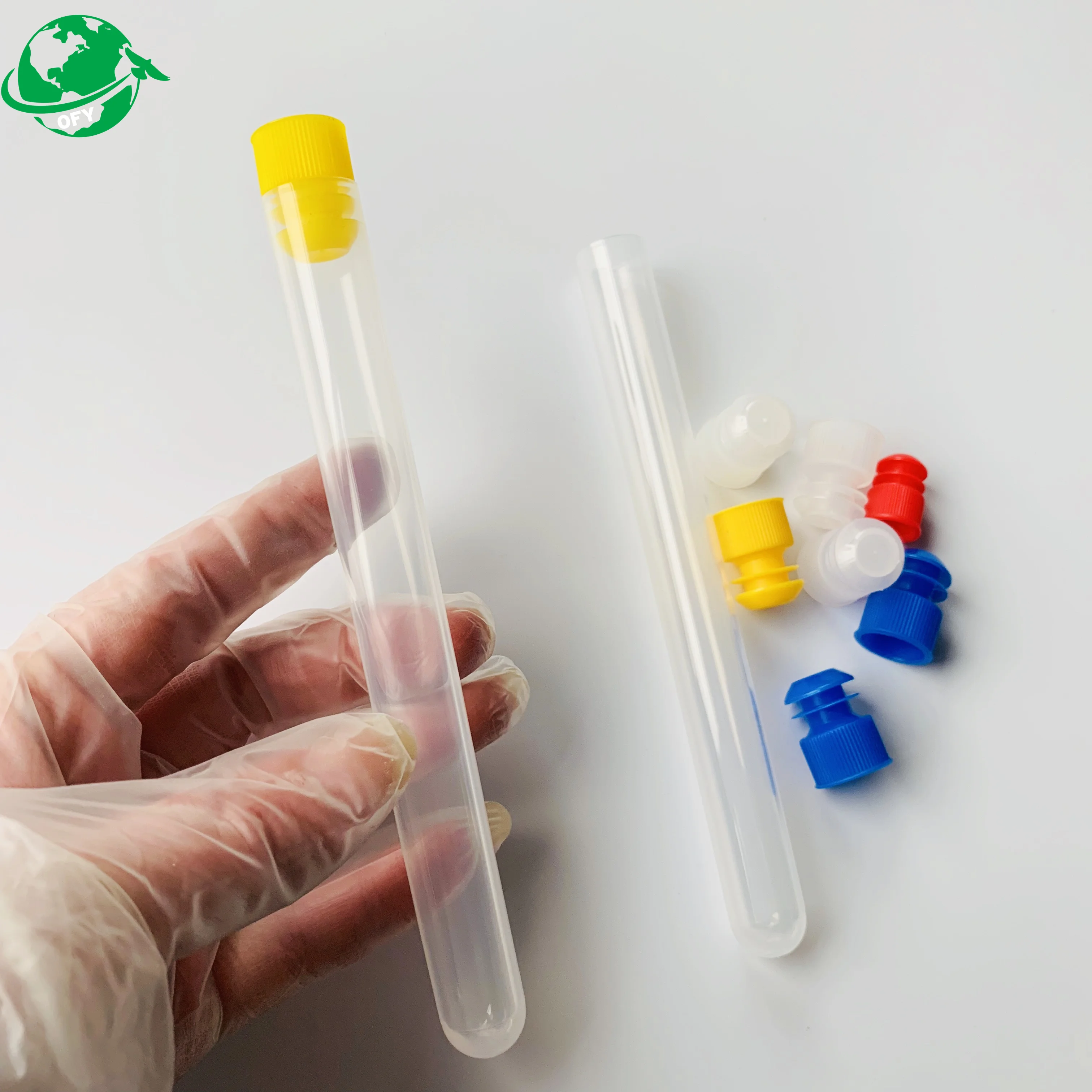 Одноразовые 10 мл 12 13 15 20 35 50 прозрачная пластиковая пробирка PS с колпачком для лаборатории