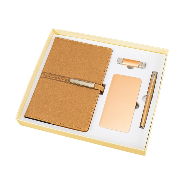 
Business Business notebook gift set with power bank/ USB flash drive/ pen 