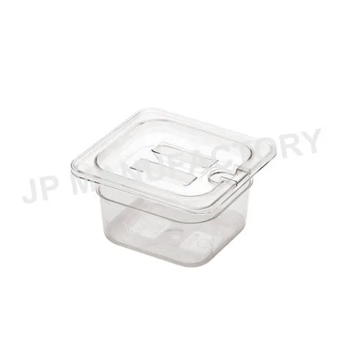 Прозрачные пластиковые 1/6 гастрономический контейнер 1/6 GN сковорода Отель Лоток еды