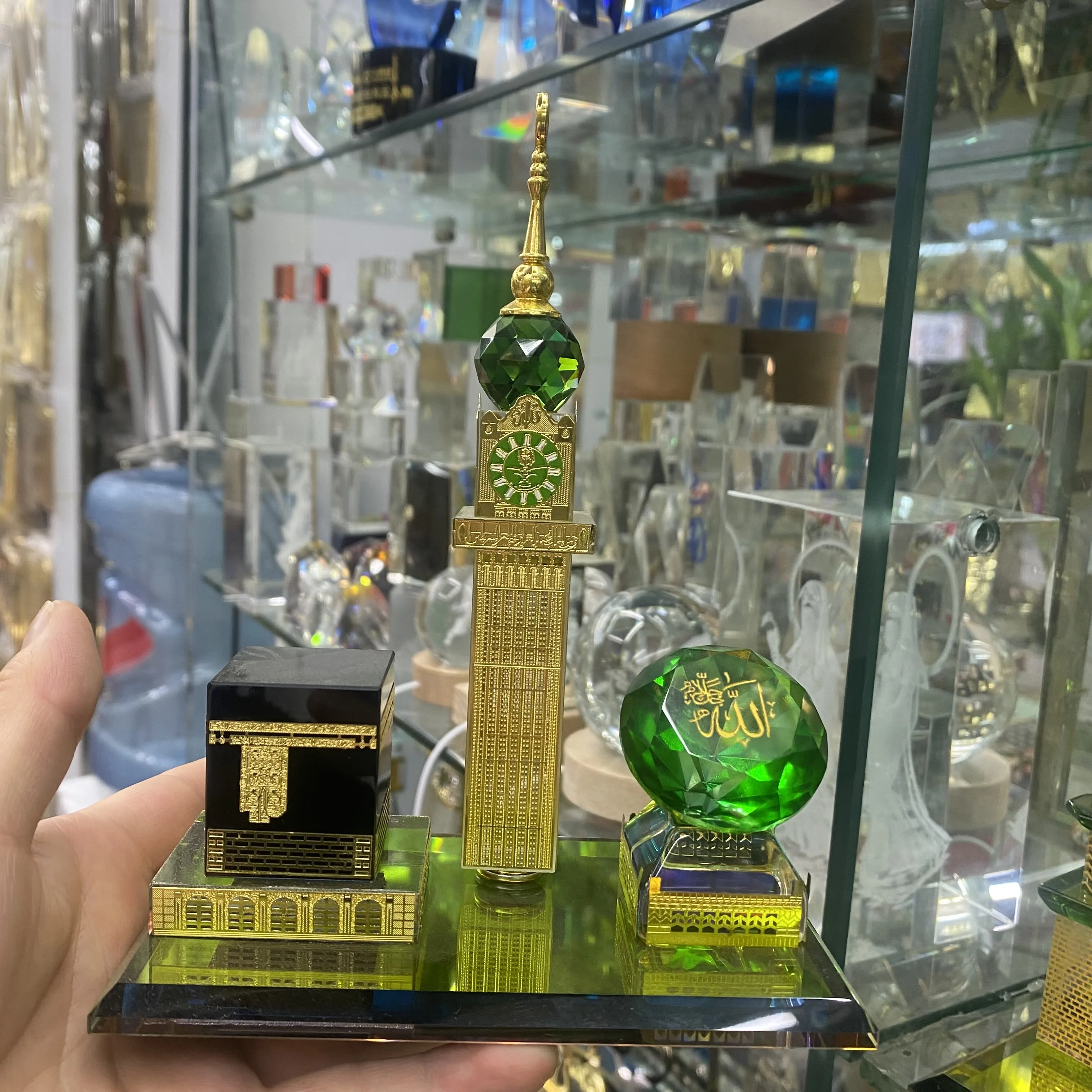 Кристалл Макка Мекка башня с часами Исламские мусульманские религиозные подарки